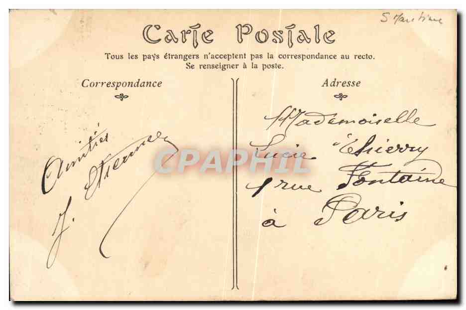 CPA Trouville Sur Mer Le Passge du Bac a Mer Basse — Verso