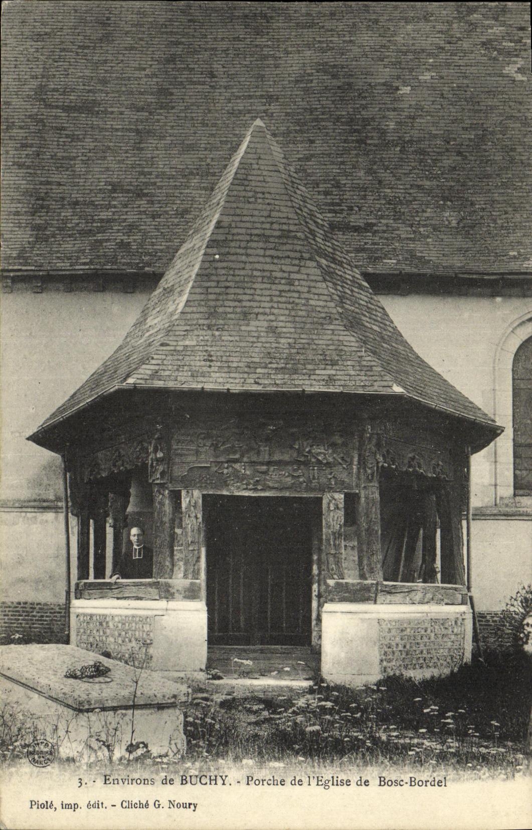 CPA Environs De Buchy Porche de L eglise de Bosc Bordel Pretre