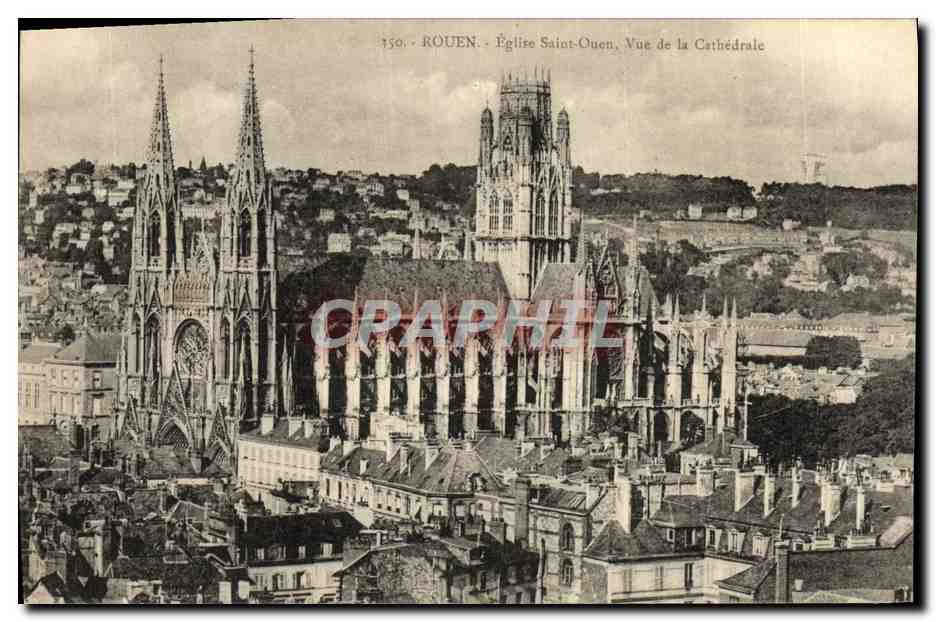 CPA Rouen Eglise Saint Ouen Vue de La Cathedrale