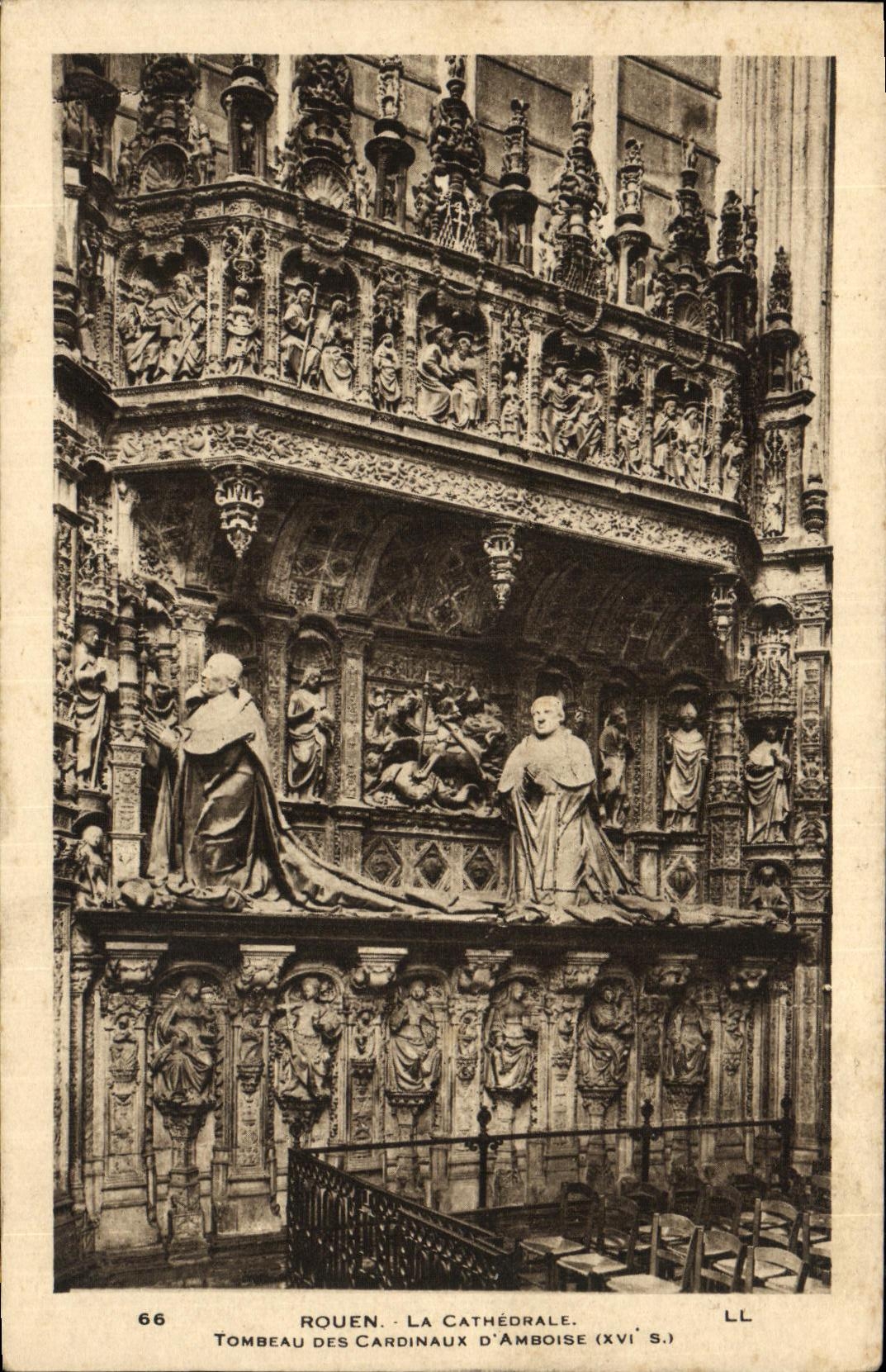 CPA Rouen La Cathedrale Tombeau Des Cardinaux D Amboise 