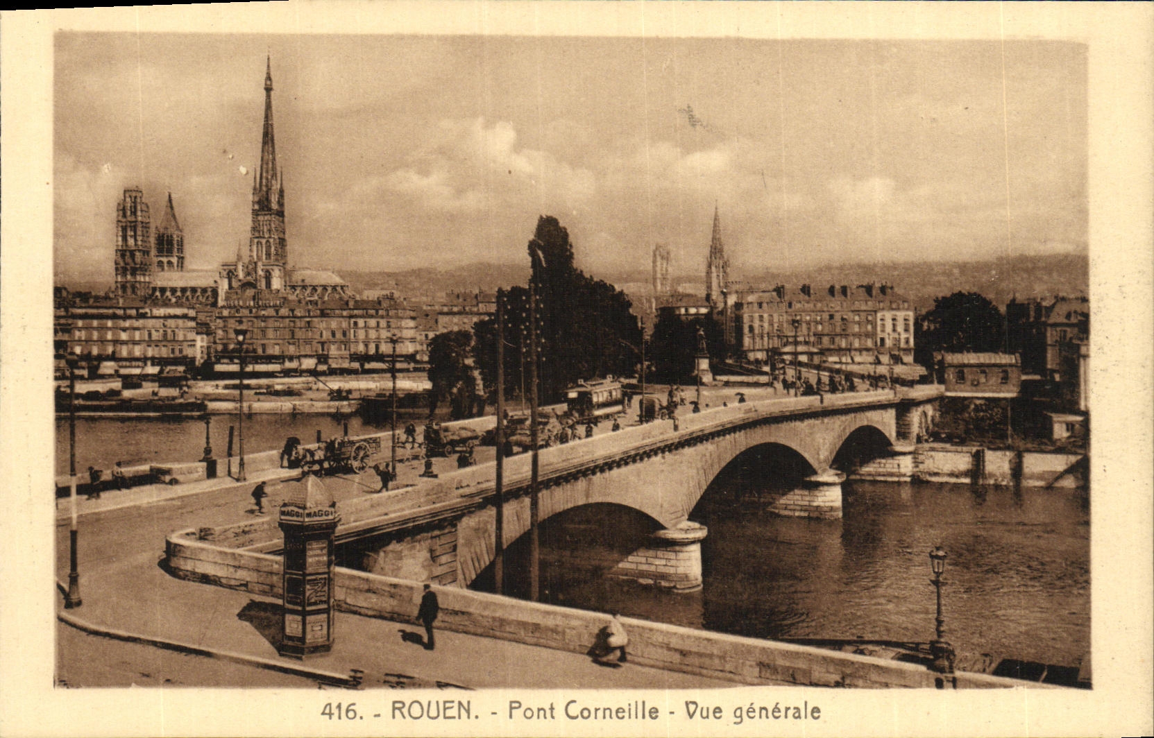 CPA Rouen Pont Corneille Vue Generale