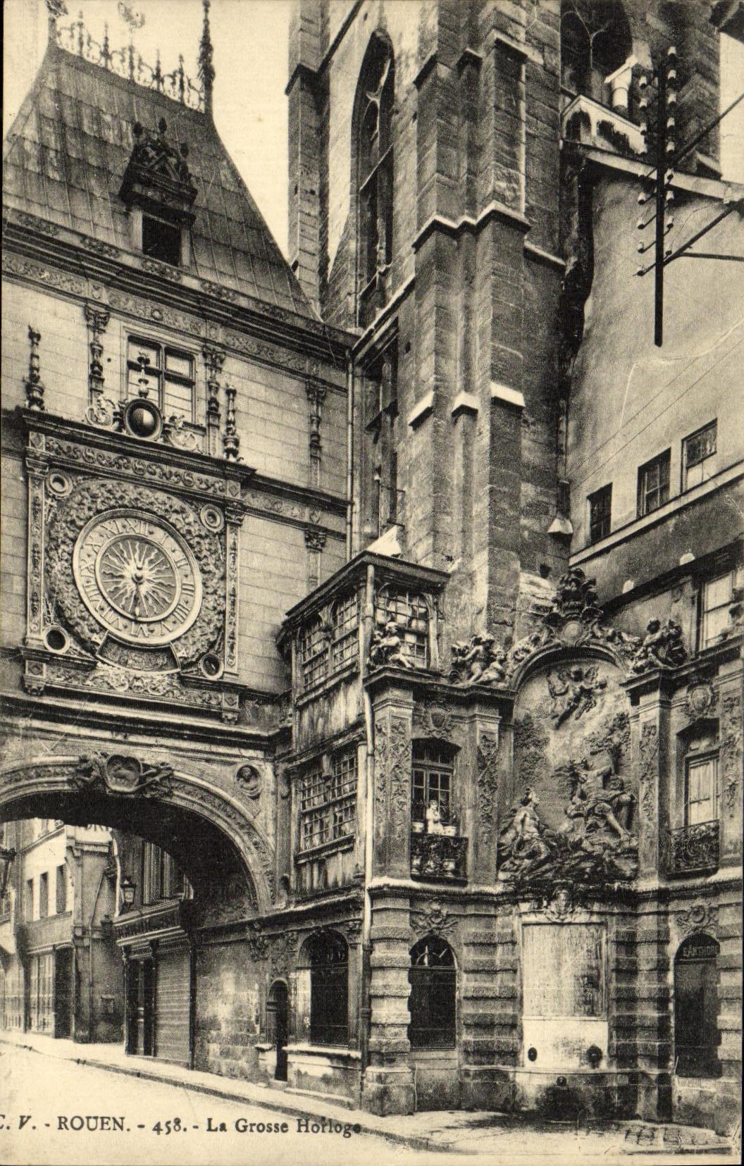 CPA Rouen La Grosse Horloge 