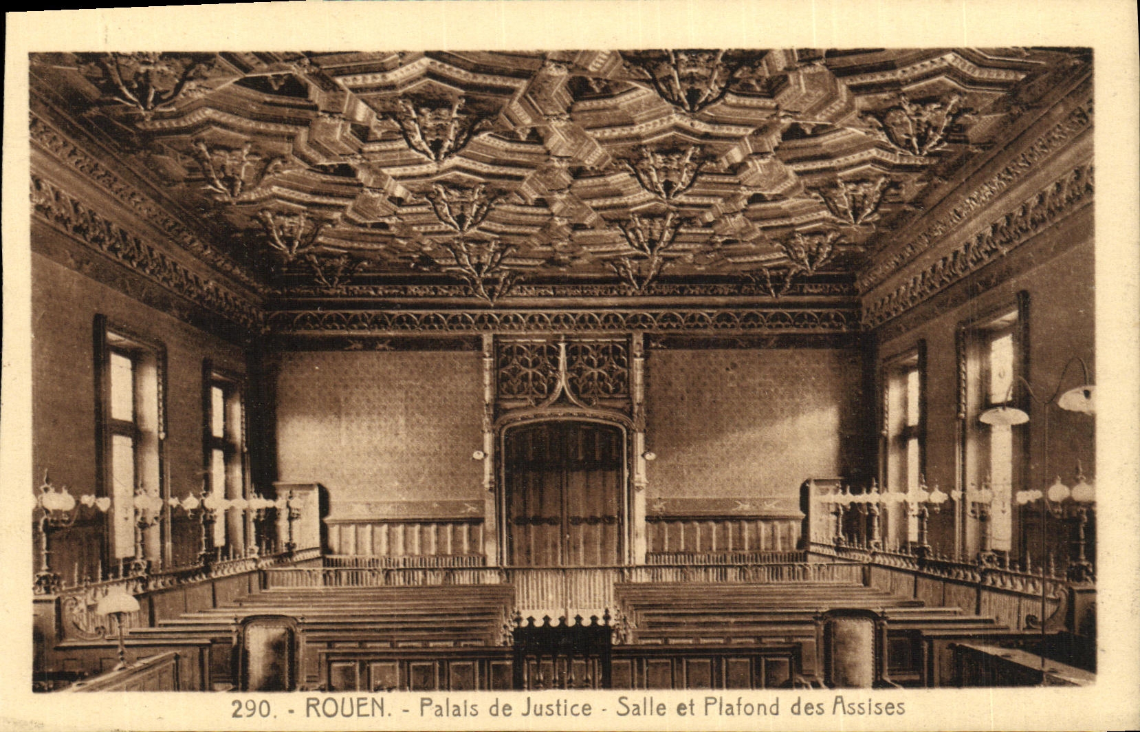 CPA Rouen Palais De Justice Salle Et Plafond des Assises