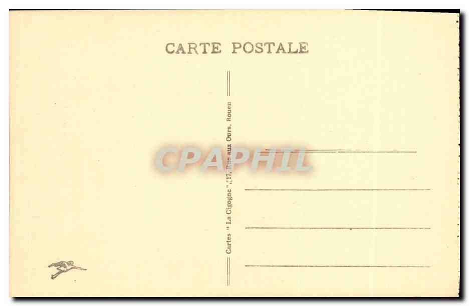 CPA Rouen Le Quai De Paris Et La Cote Ste Catherine Bateaux — Verso