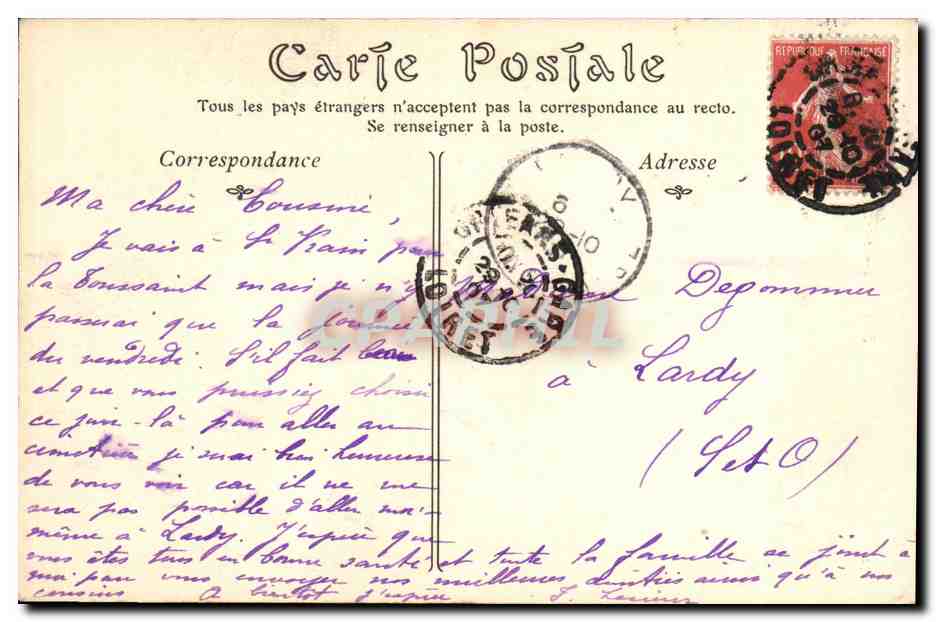 CPA Rouen La Tour Jeanne d Arc  — Verso