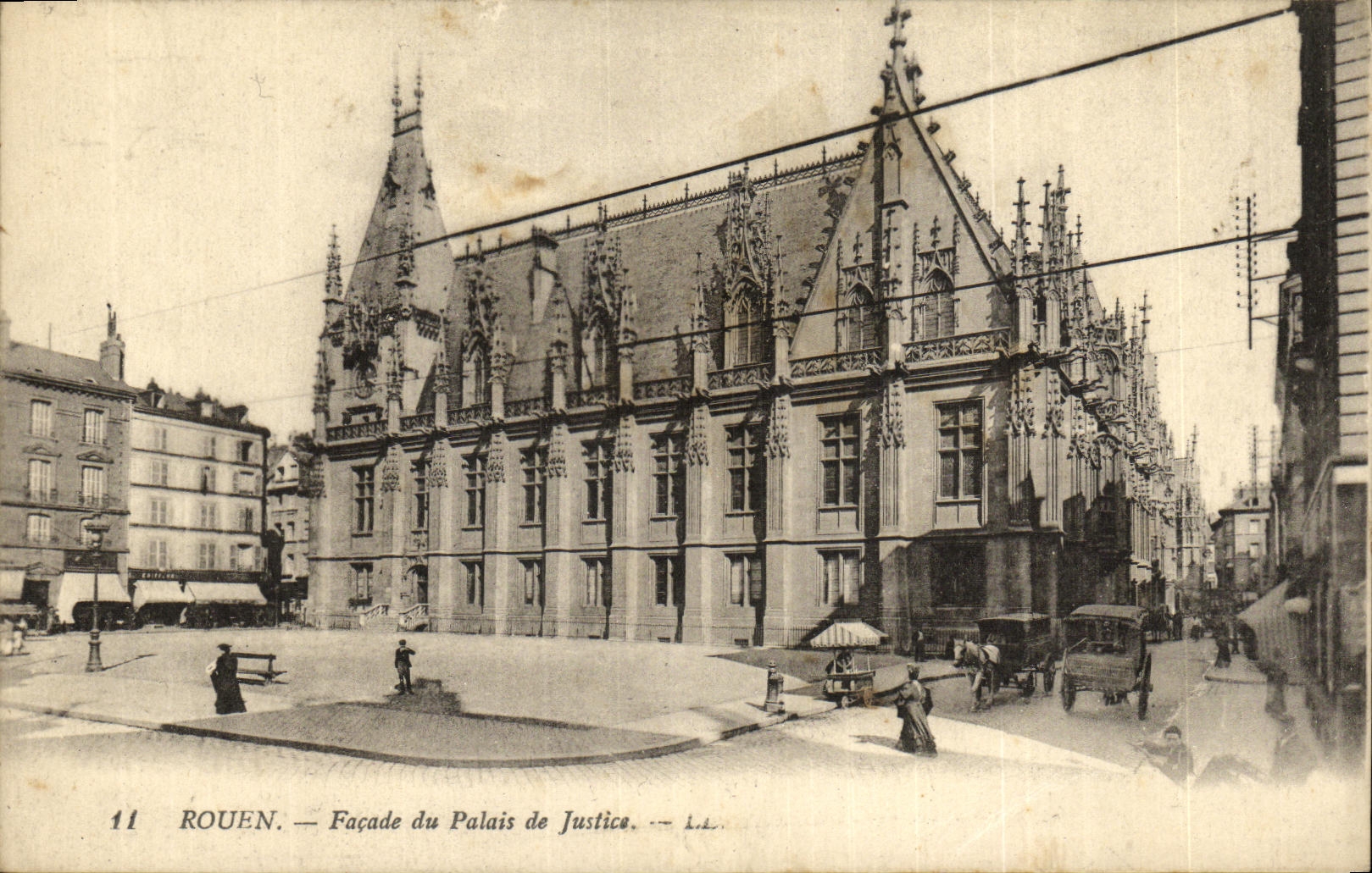 CPA Rouen Facade Du Palais De Justice