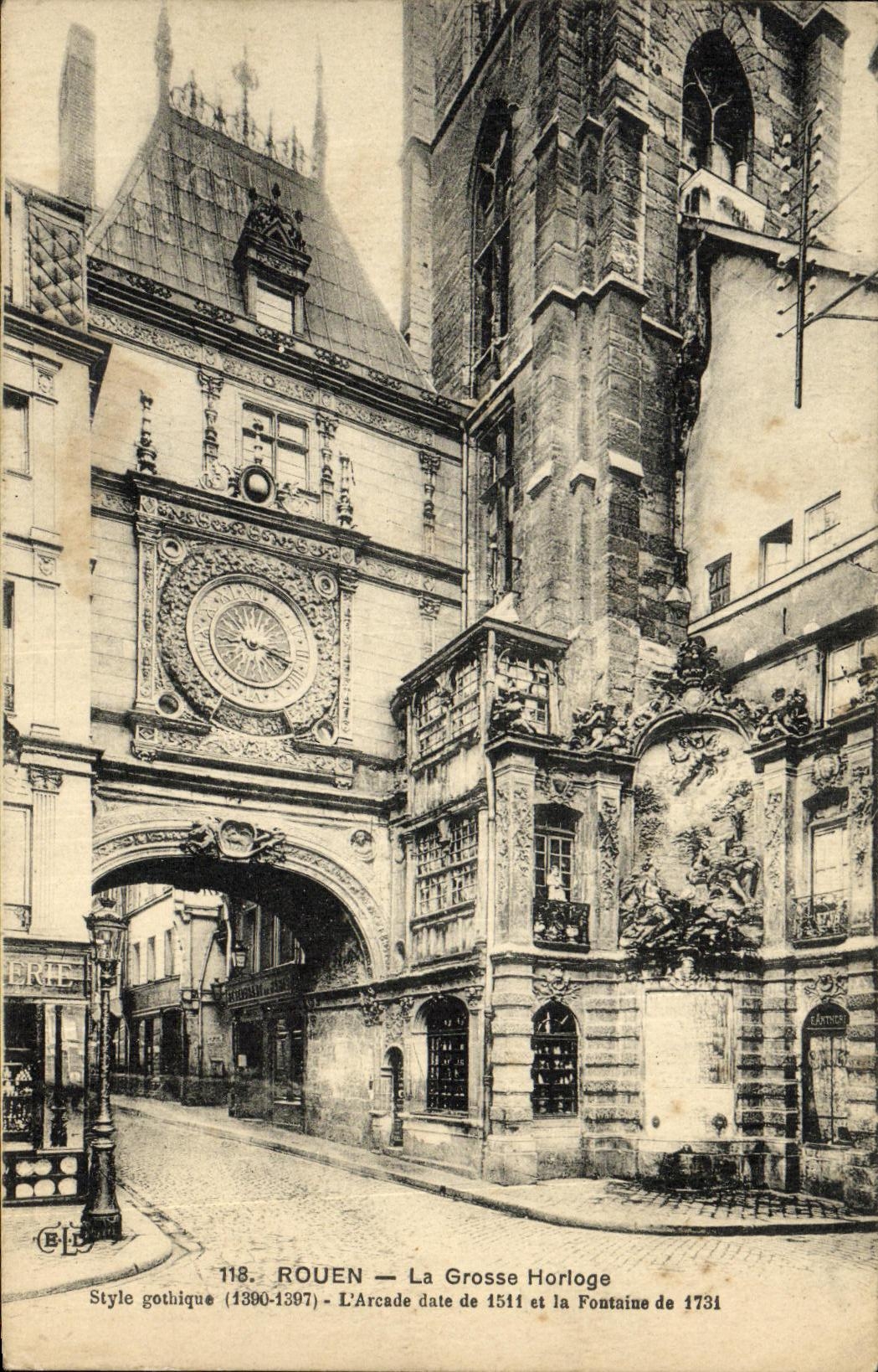 CPA Rouen La Grosse Horloge 