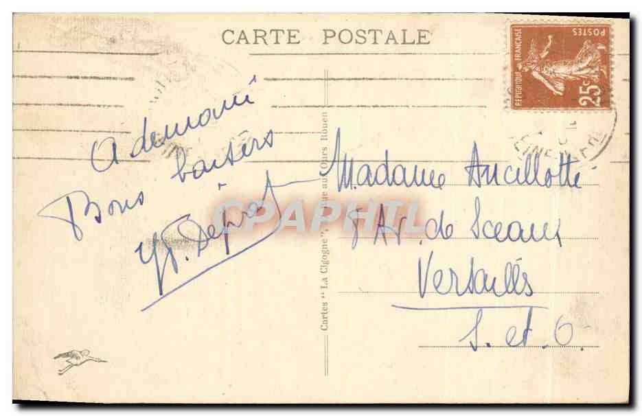 CPA Rouen Quai De Paris Bateaux — Rückseite