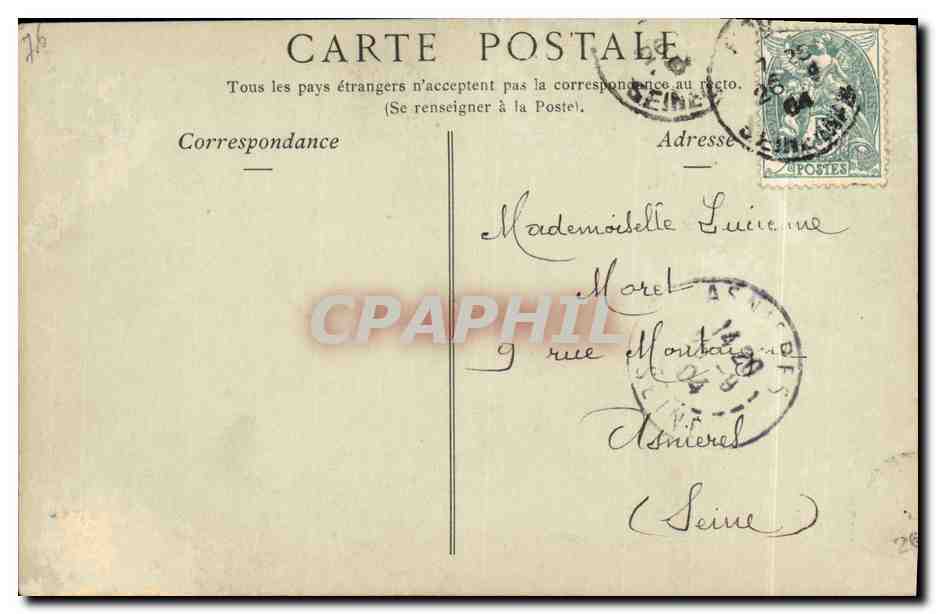 CPA Rouen La Grosse Horloge  — Verso