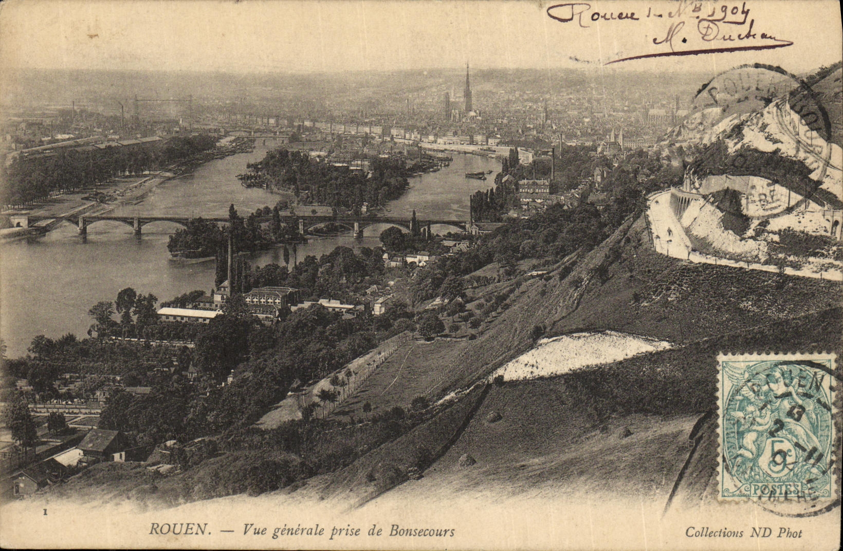 CPA Rouen Vue Generale Prise de Bonsecours 