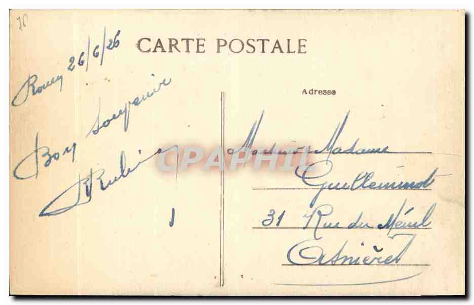 CPA Rouen Hotel Du Bourgtheroulde  — Verso