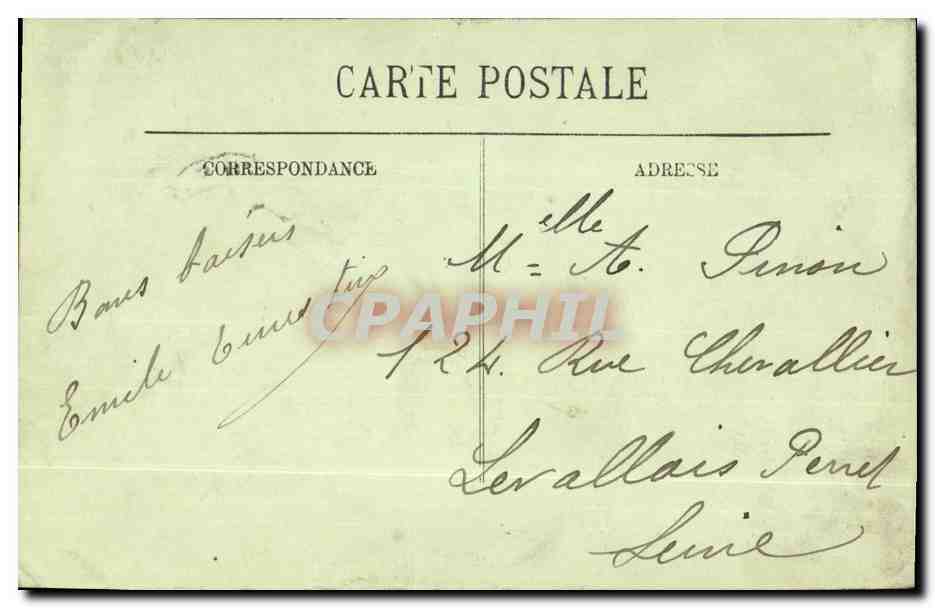 CPA Rouen Le Cours La Reine  — Verso