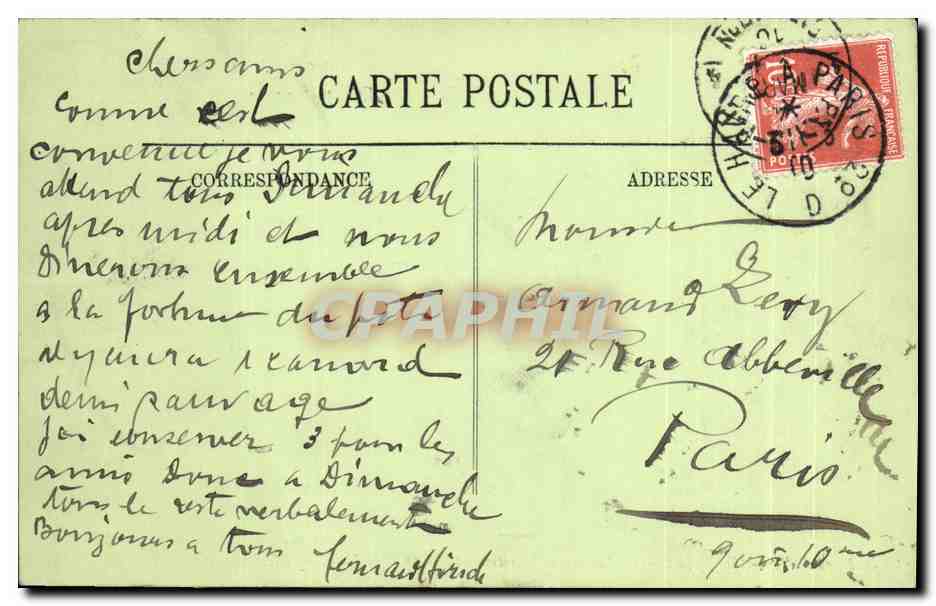 CPA Sainte Adresse Le Boulevard Maritime et Le Cap De La Heve  — Rückseite