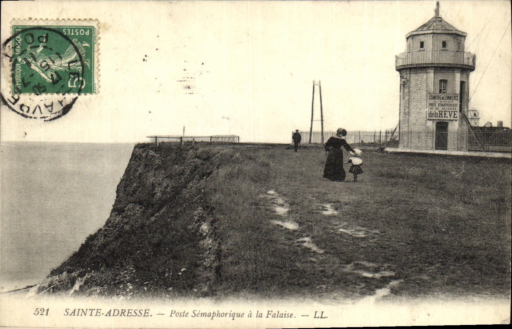 CPA Sainte Adresse Poste Semaphorique a La Falaise Semaphore