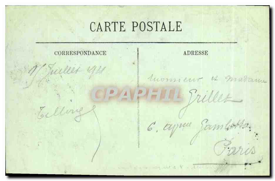 CPA Sainte Adresse Poste Semaphorique a La Falaise Semaphore — Rückseite