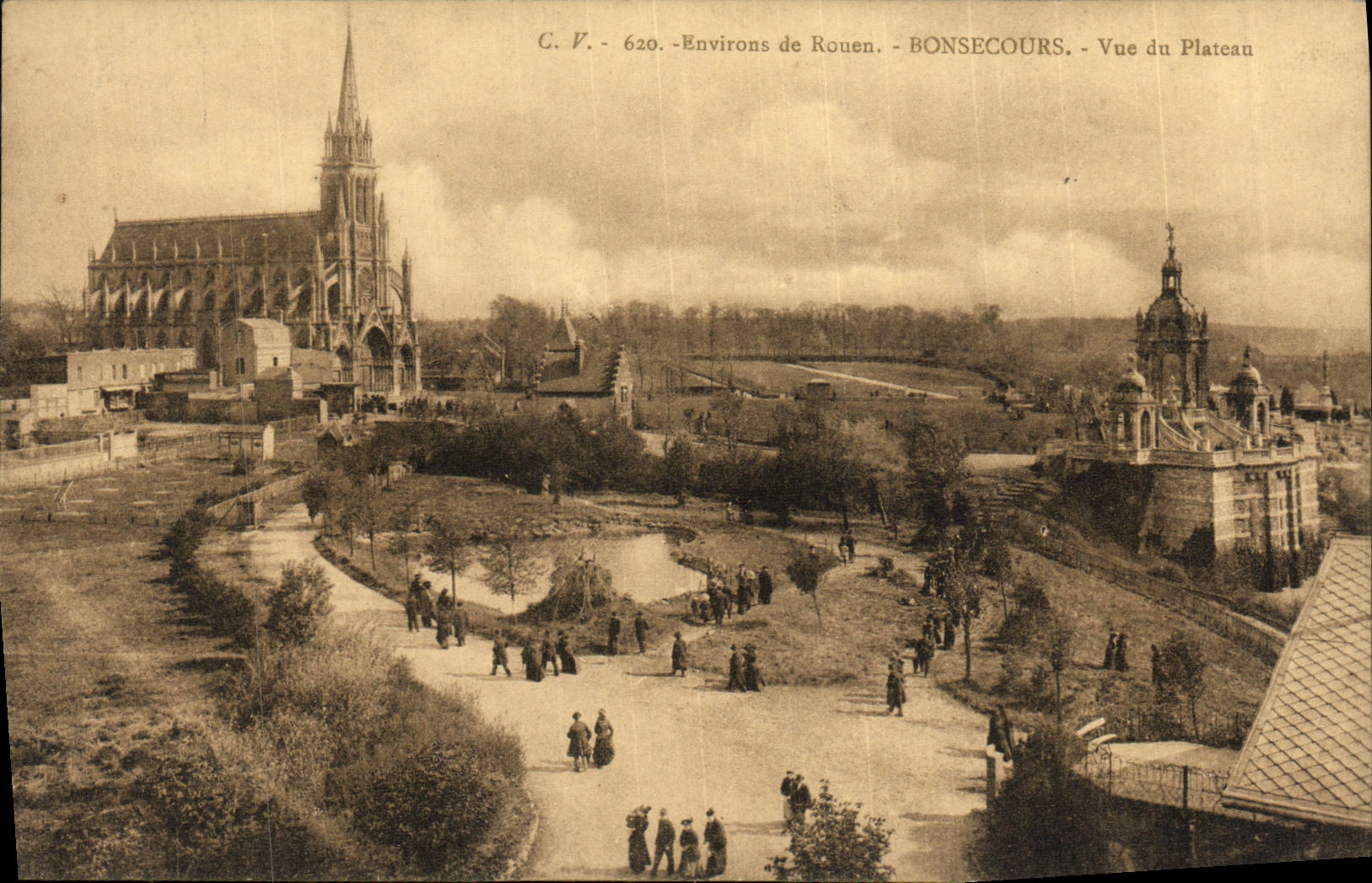 CPA Environs De Rouen Bonsecours Vue du Plateau 