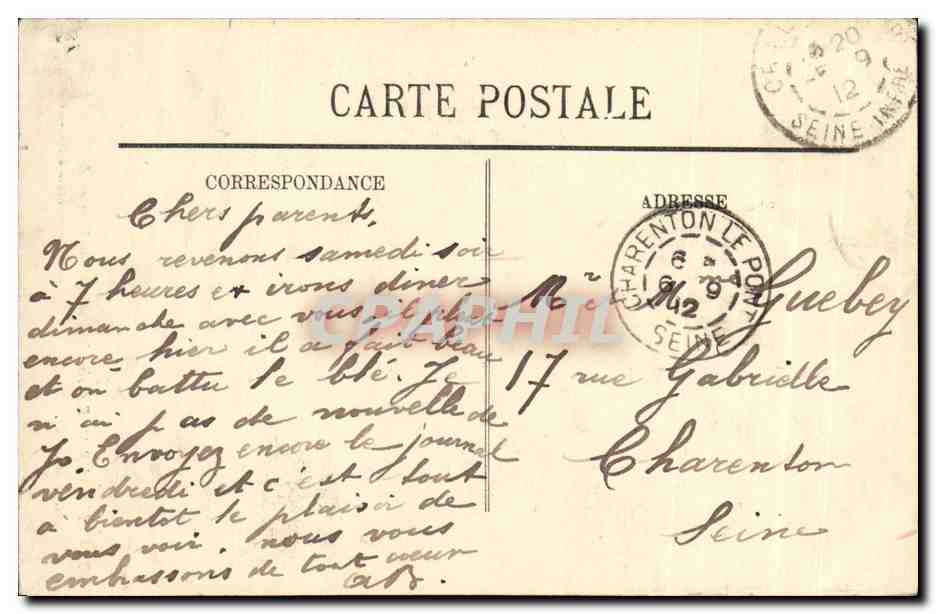 CPA Criel Sur Mer Hameau De Mesnil a Caux Descente a la corde — Rückseite