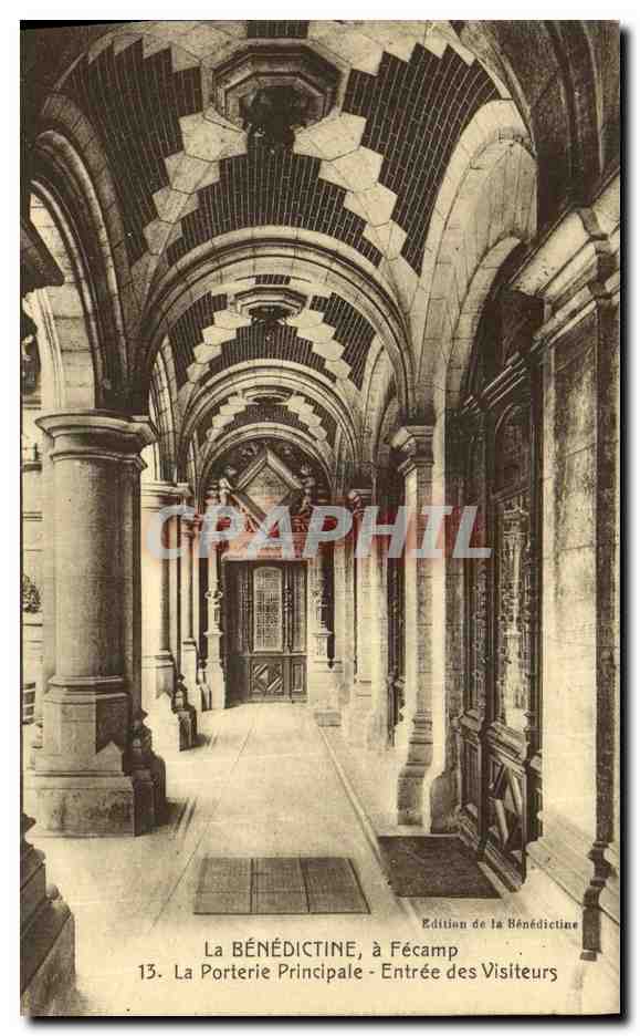CPA La Benedictine A Fecamp La Porterie Prncipale Entree des Visiteurs
