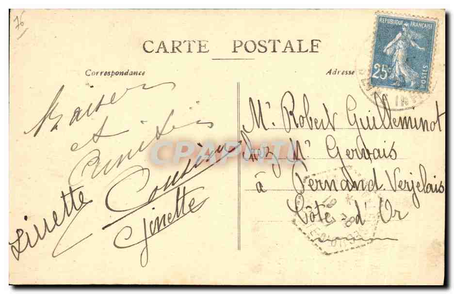 CPA La Benedictine A Fecamp Cour D Honneur  — Rückseite