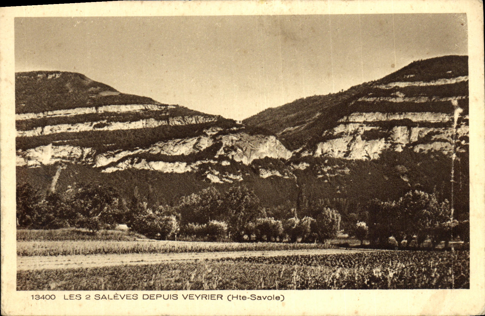 Les 2 Salèves depuis Veyrier (Hte-Savoie) — vue panoramique — éditeur non identifié, n° 13400