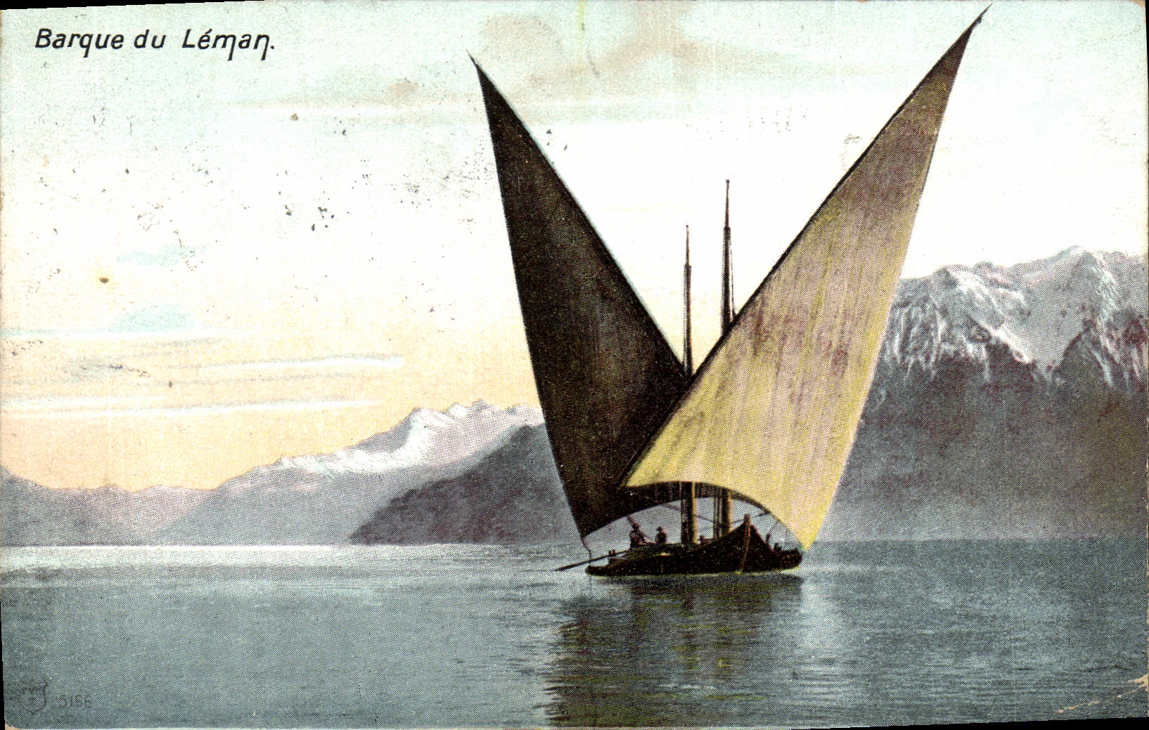 CPA Barque du Leman Bateau