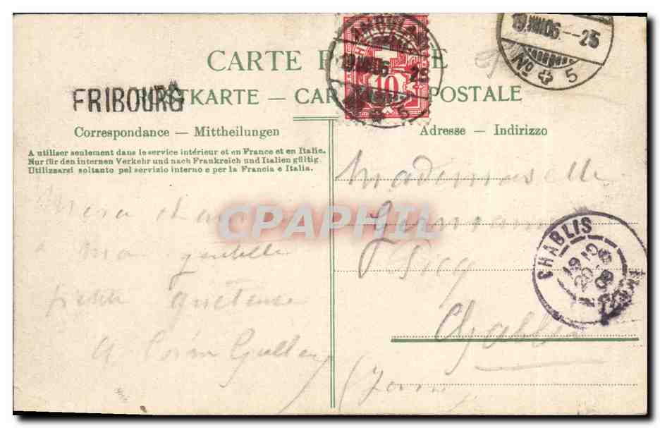 CPA Barque du Leman Bateau — Rückseite