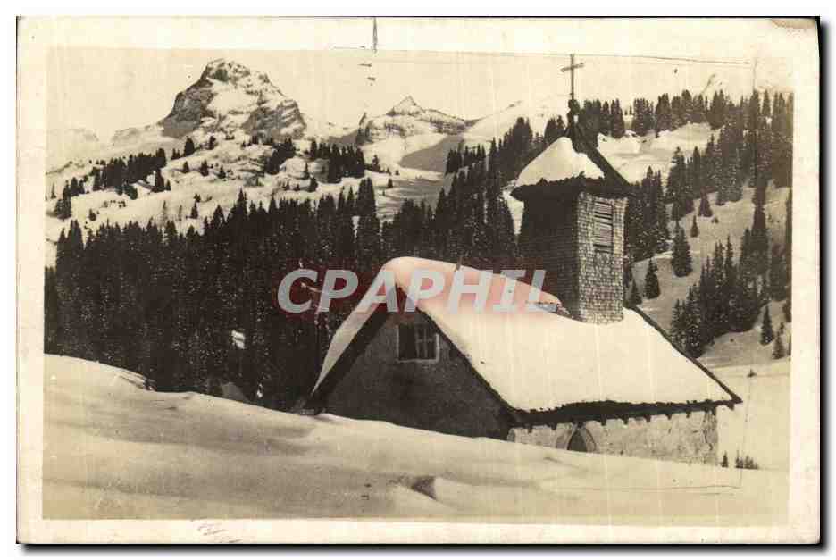 Grande-Bornand — Pointe Percée et la chapelle de la Ferme — Édition Grand-Bornand, Annecy