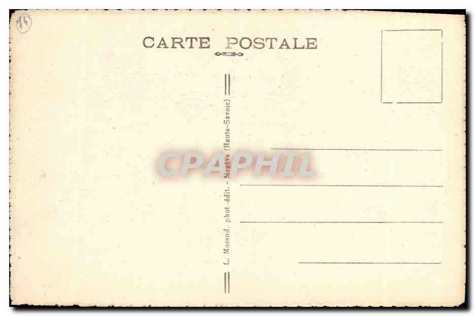 Combroux — Patinoire de l'Hôtel P. L. M. et l'Aiguille de Varens (2488 m.) — L. Morand, Haute-Savoie — Reverso