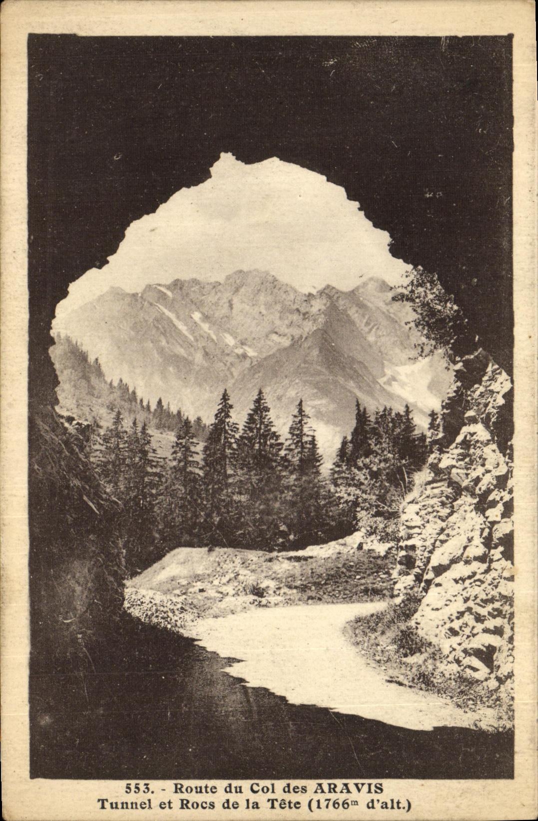CPA Route du Col des Aravis Tunnel et rocs de la tete