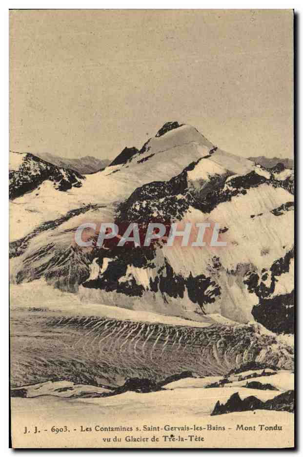 Les Contamines s. Saint-Gervais-les-Bains - Mont Tondu vu du Glacier de Tré-la-Tête — J.J. n°6903