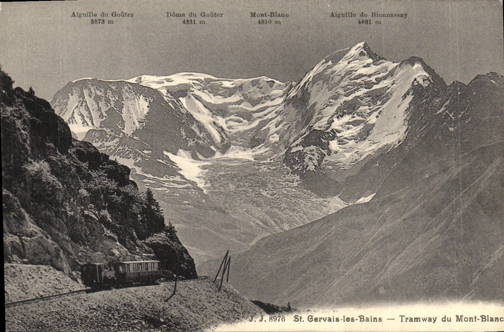 Mont-Blanc et glaciers — Tramway du Mont-Blanc — J.J. 8976