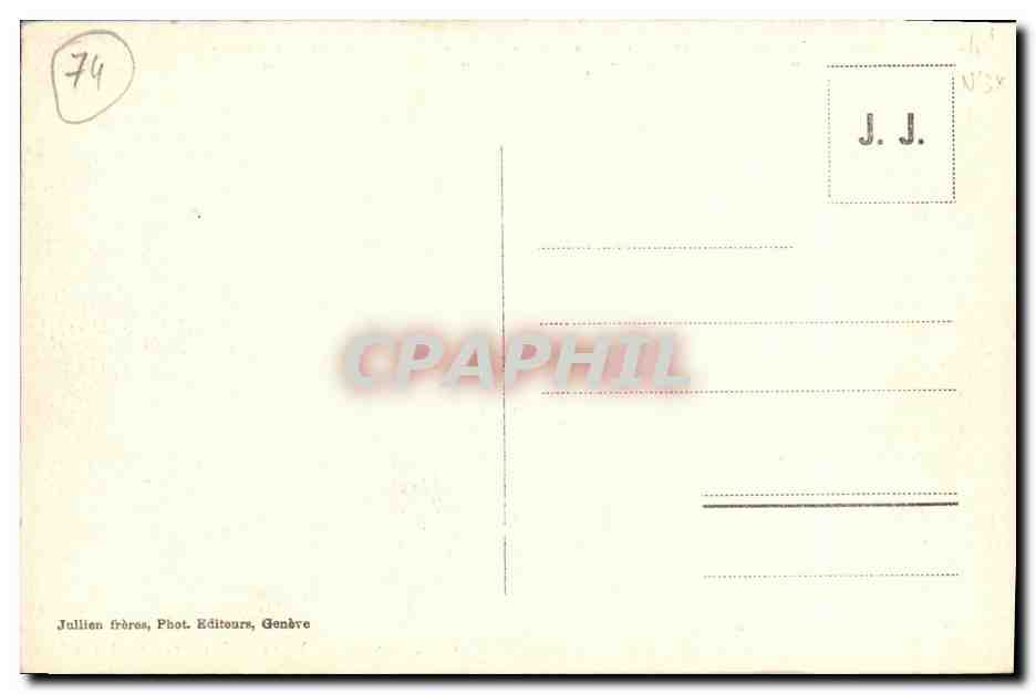 Mont-Blanc et glaciers — Tramway du Mont-Blanc — J.J. 8976 — Reverso