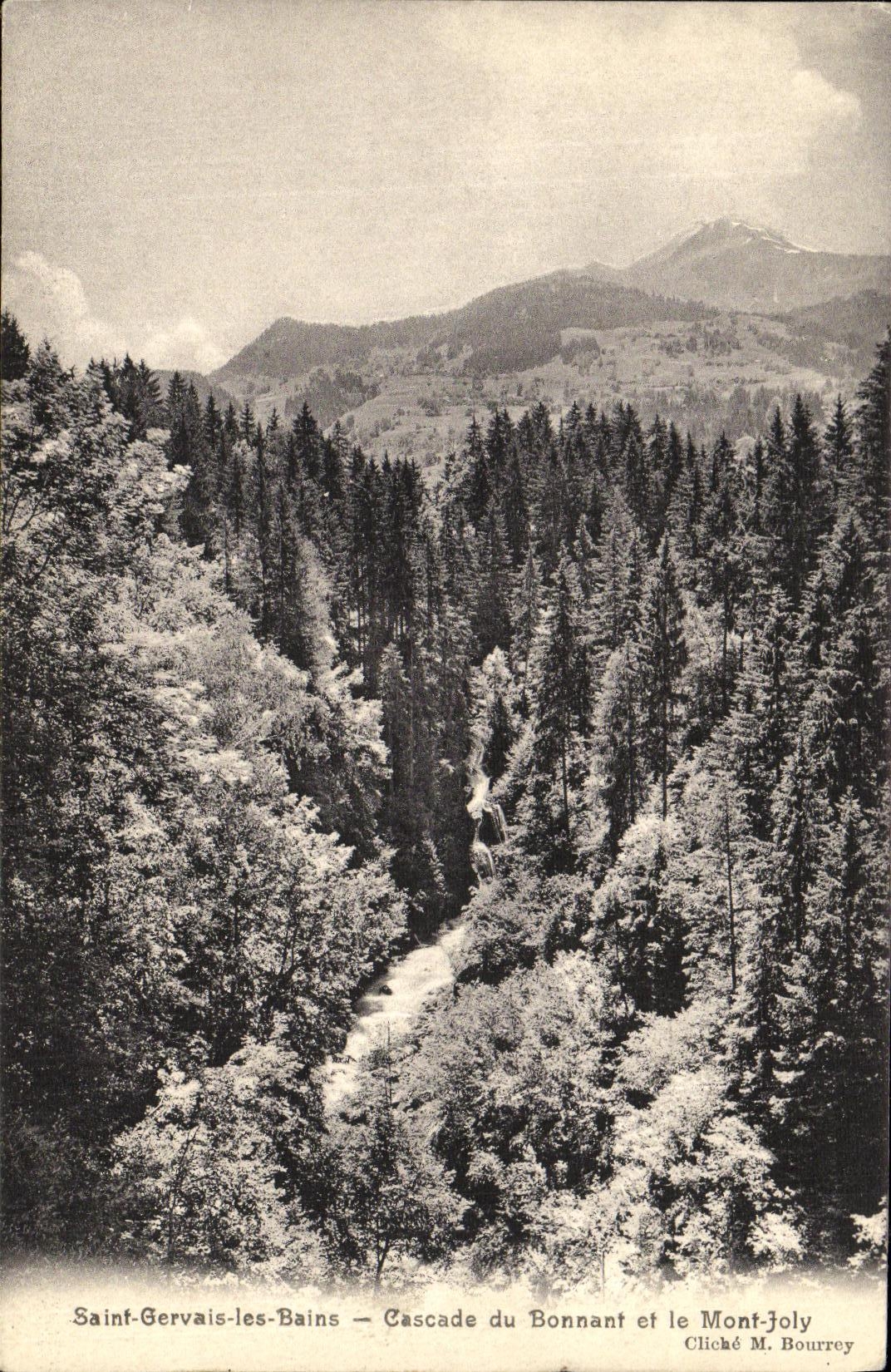 Saint-Gervais-les-Bains — Waterval Bonnant en de Mont-Joly — Cliché M. Bourrey