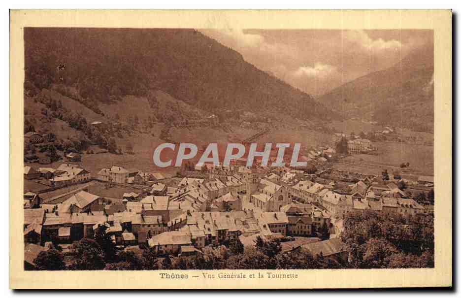 CPA Thones Vue Generale et la Tournette