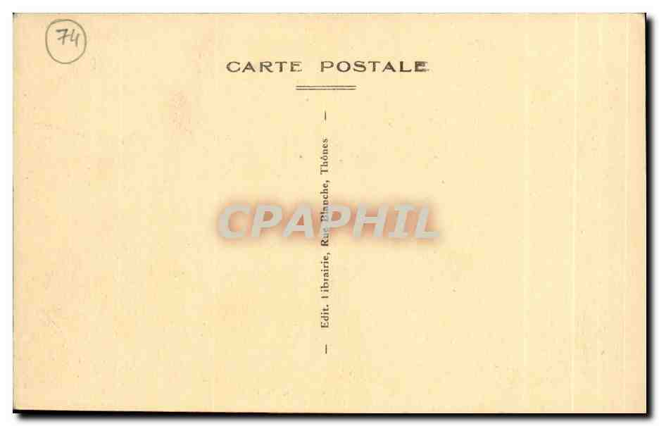 CPA Thones Vue Generale et la Tournette — Rückseite