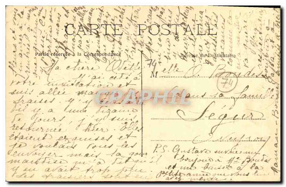 CPA Evian Les Bains l Ermitage — Verso