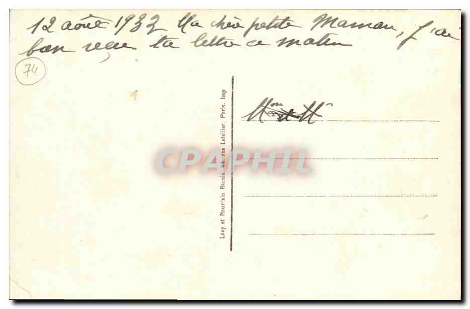 CPA Evian Les Bains Le Port et Bateaux de Plaisance — Verso