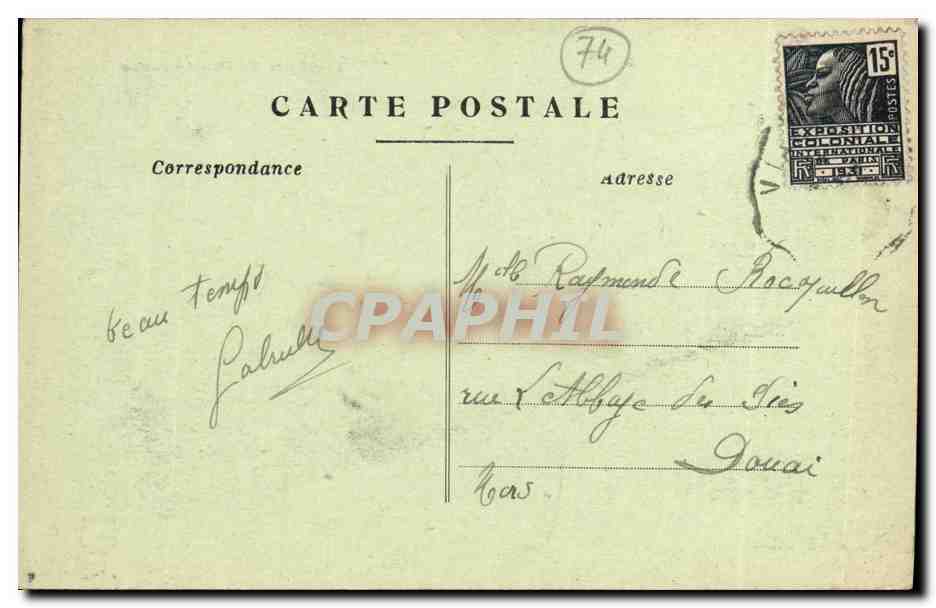 CPA Evian Les Bains Le Casino — Verso