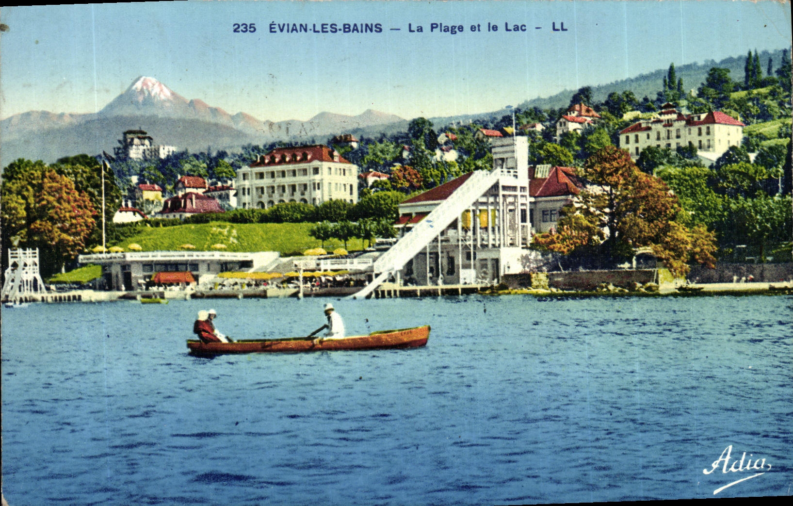 ÉVIAN-LES-BAINS — La Plage et le Lac — Adlia, n° 235