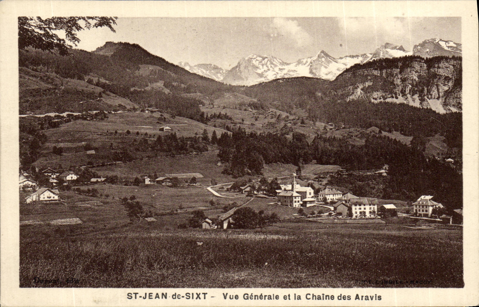ST-JEAN-de-SIXT — Allgemeiner Blick und die Aravis-Kette — Verlag C. LINDIER-MACON