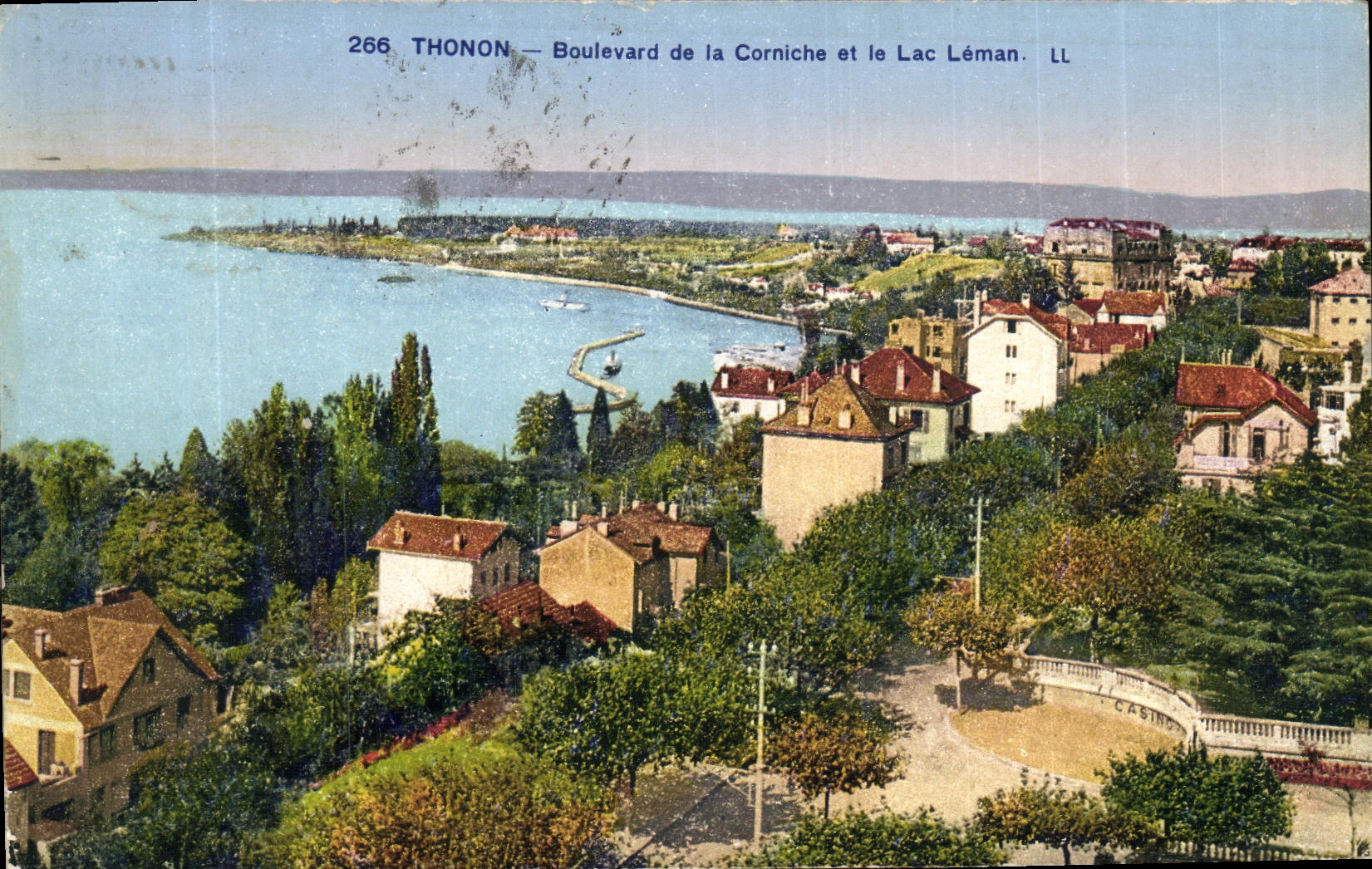 Thonon — Boulevard de la Corniche et le Lac Léman — LL