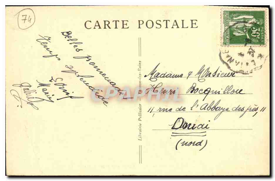 CPA Thonon Les Bains Chateau de Ripaille — Verso