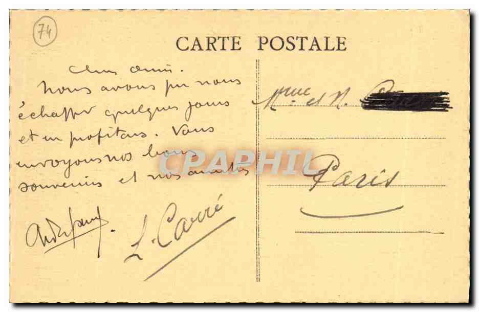 Thonon-les-Bains — Dent d'Oche, vue du Boulevard de la Corniche — F. Cordier tabacs, phot. Combier, Mago — Back