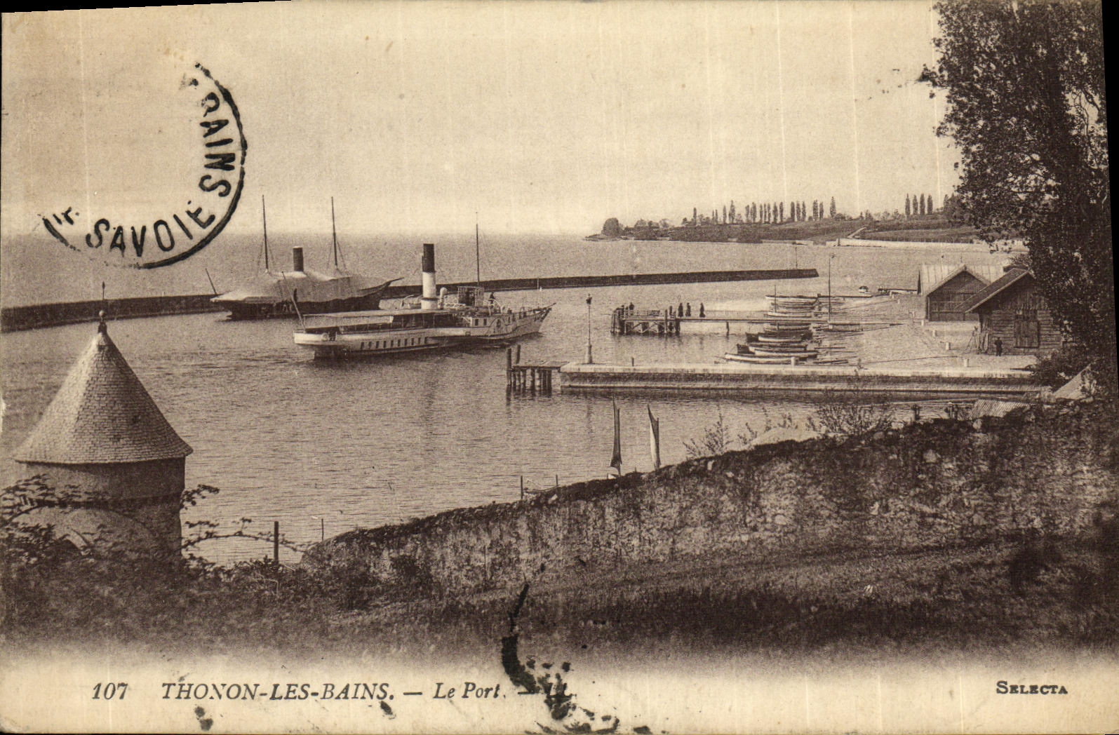 CPA Thonon Les Bains Le Port Bateaux