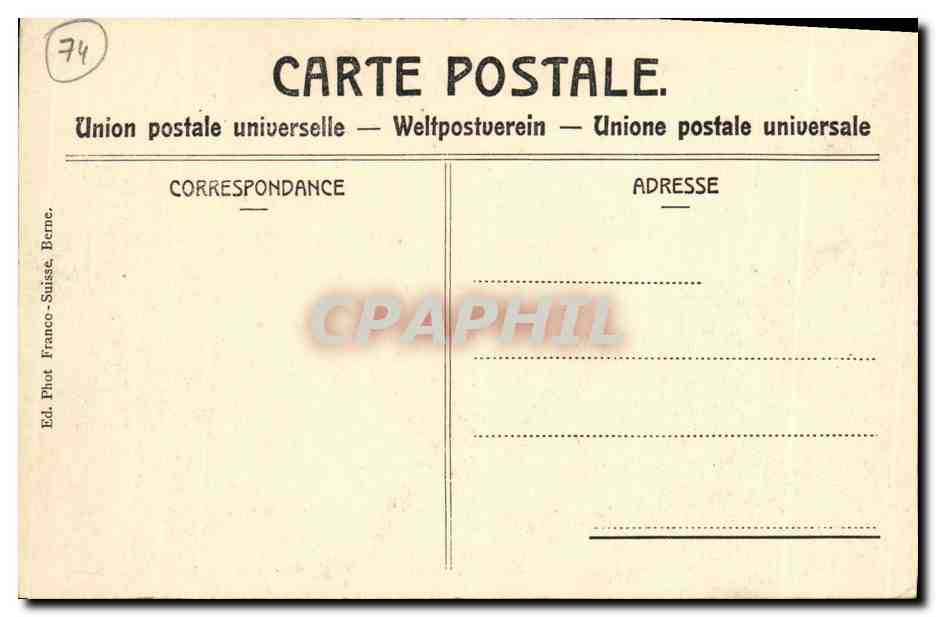 CPA Thonon Rives Le Port — Rückseite
