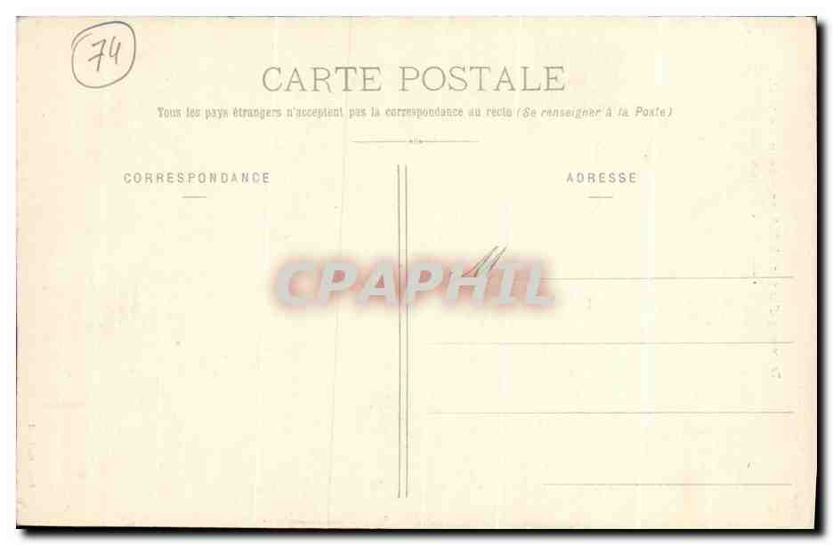 CPA Tramway d Annecy a Thones Route des Aravis Tunnel des Tournants — Rückseite