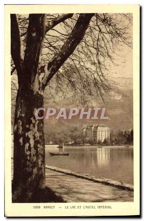 Annecy — Le lac et l'hôtel impérial — CPAPHIL 11898