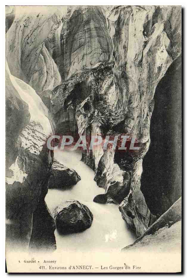 Les Gorges du Fier — Environs d'ANNECY — A. Gardet, n°411