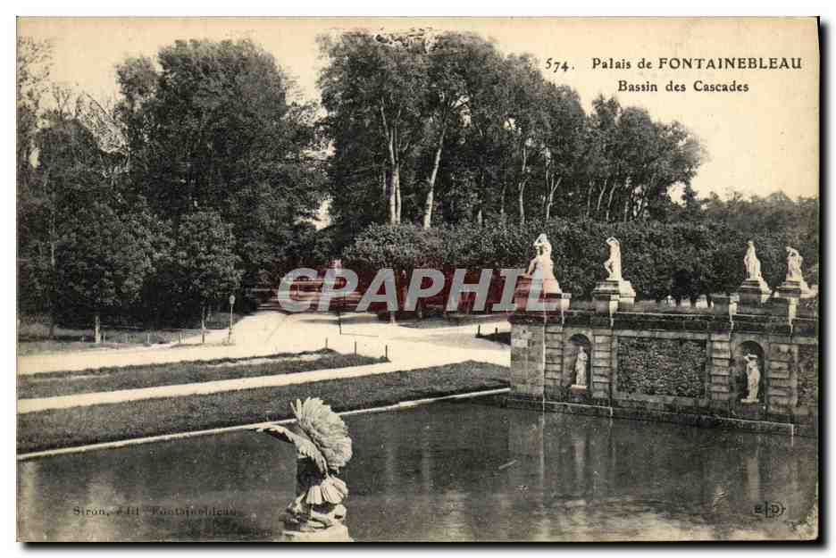 Palazzo di FONTAINEBLEAU — Bacino delle Cascate — Siron, edito da Fontainebleau, n° 574