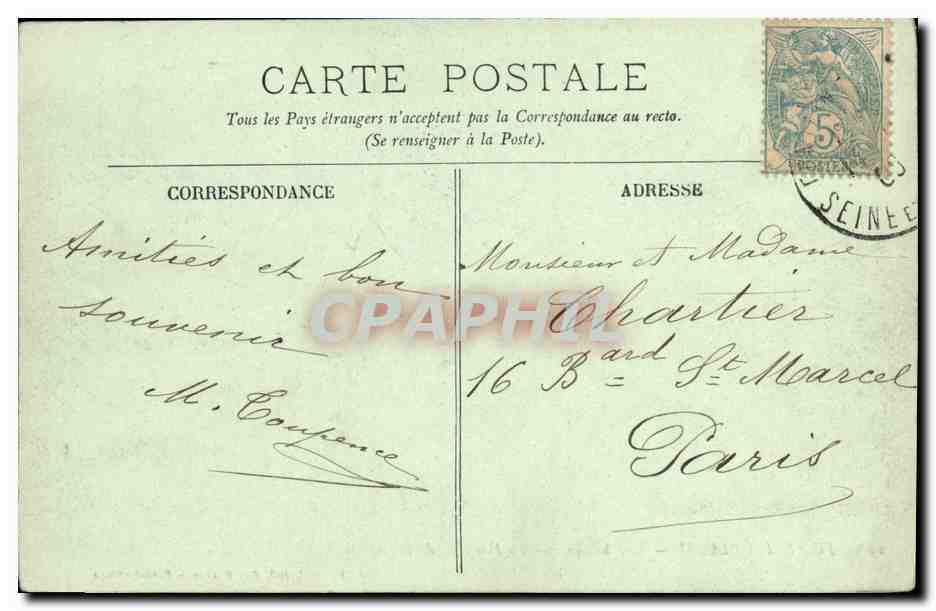 Fontainebleau — Le Château — La Fontaine de Diane — LL — Pap. Verneuil, 100, Rue Grande — Reverso
